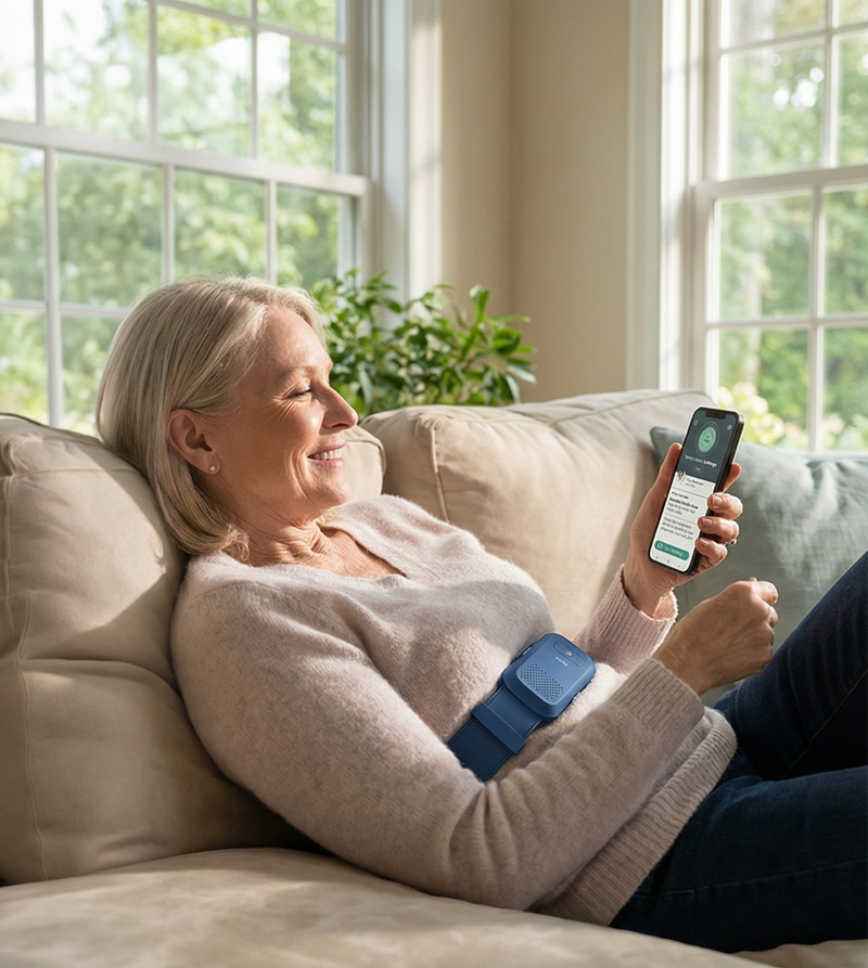 Patient using Norm app